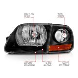 ANZO 1997-2003 Ford F150 Crystal Headlight Black w/ Parking Light thumbnail 8