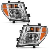 ANZO 2005-2008 Nissan Pathfinder Crystal Headlight Chrome Amber (OE Replacement) thumbnail 3