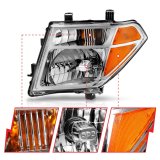 ANZO 2005-2008 Nissan Pathfinder Crystal Headlight Chrome Amber (OE Replacement) thumbnail 9