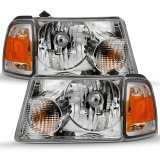 ANZO 2001-2011 Ford Ranger Crystal Headlight Chrome w/Corner Lights (OE Replacement) thumbnail 1