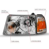 ANZO 2001-2011 Ford Ranger Crystal Headlight Chrome w/Corner Lights (OE Replacement) thumbnail 4