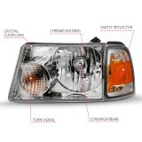 ANZO 2001-2011 Ford Ranger Crystal Headlight Chrome w/Corner Lights (OE Replacement) thumbnail 8