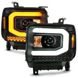 ANZO GMC SIERRA 1500 14-15 2500H/15-19 Projector Headlight Plank Style Black w/ Switchback (Halogen) thumbnail 3