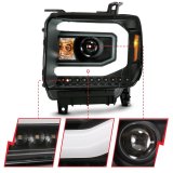 ANZO GMC SIERRA 1500 14-15 2500H/15-19 Projector Headlight Plank Style Black w/ Switchback (Halogen) thumbnail 4