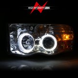 ANZO 2002-2005 Dodge Ram 1500 Projector Headlights w/ Halo Chrome Clear Amber thumbnail 9