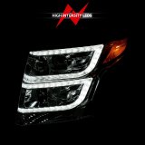 ANZO 2015-2020 Chevy Tahoe Projector Headlights Plank Style Chrome w/DRL thumbnail 6