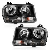 ANZO 2005-2010 Chrysler 300 Crystal Headlight Black thumbnail 4