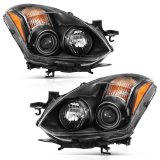 ANZO 2010-2013 Nissan Altima Projector Headlight Black (Halogen Type) thumbnail 1