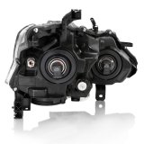 ANZO 2013-2015 Nissan Altima Projector Headlight Chrome Amber thumbnail 2