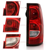 ANZO 2004-2007 Chevy Silverado Taillight Red/Clear Lens w/Black Trim (OE Replacement) thumbnail 2