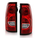 ANZO 2004-2007 Chevy Silverado Taillight Red/Clear Lens w/Black Trim (OE Replacement) thumbnail 4