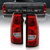 ANZO 2004-2007 Chevy Silverado Taillight Red/Clear Lens w/Black Trim (OE Replacement) thumbnail 7