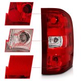 ANZO 2007-2013 Chevy Silverado Taillight Red/Clear Lens (OE Replacement) thumbnail 2