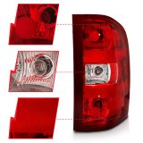 ANZO 2007-2013 Chevy Silverado Taillight Red/Clear Lens (OE Replacement) thumbnail 9