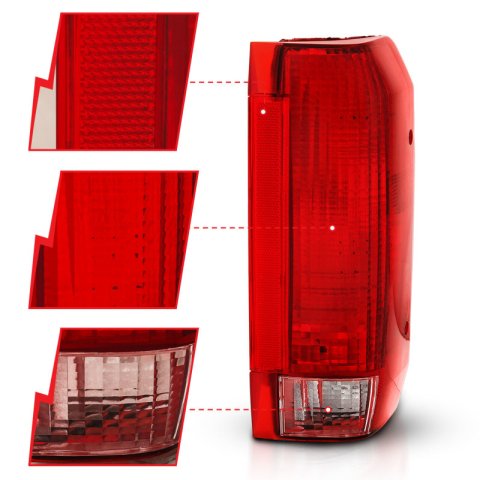ANZO 1992-1996 Ford Bronco Taillight Red/Clear Lens (OE Replacement) thumbnail 7