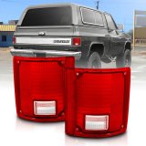 ANZO 1978-1991 Chevy Blazer Taillight Red/Clear Lens w/o Chrome Trim Fleetside (OE Replacement) thumbnail 7