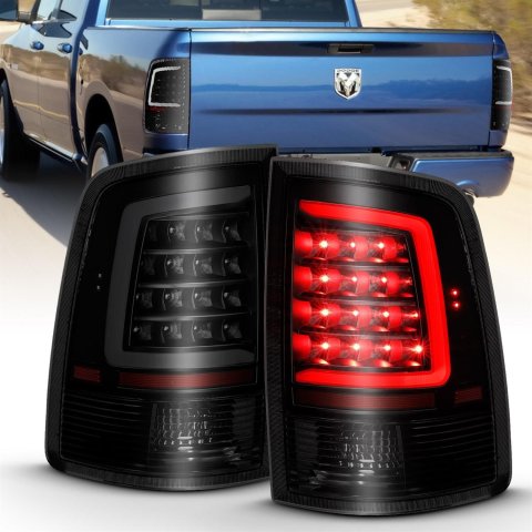 ANZO 2009-2018 Dodge Ram 1500 LED Taillight Plank Style Black w/Smoke Lens thumbnail 1