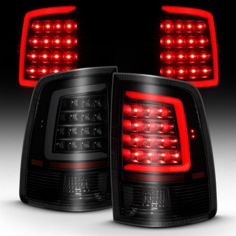 ANZO 2009-2018 Dodge Ram 1500 LED Taillight Plank Style Black w/Smoke Lens thumbnail 2