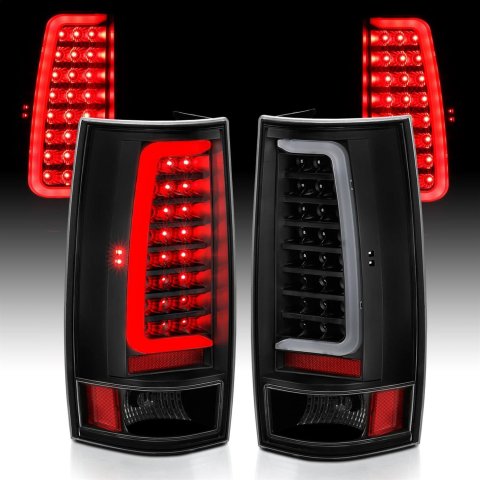 ANZO 2007-2014 Chevy Tahoe LED Taillight Plank Style Black w/Clear Lens thumbnail 3