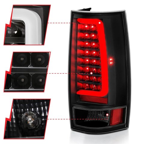 ANZO 2007-2014 Chevy Tahoe LED Taillight Plank Style Black w/Clear Lens thumbnail 5