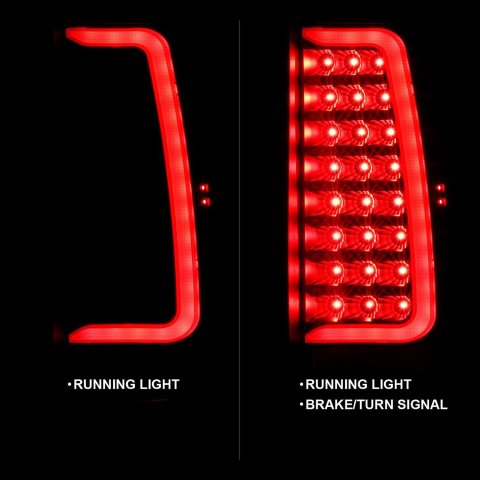 ANZO 2007-2014 Chevy Tahoe LED Taillight Plank Style Black w/Clear Lens thumbnail 7