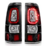 ANZO 1999-2002 Chevy Silverado 1500 LED Taillights Plank Style Black w/Clear Lens thumbnail 1
