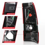 ANZO 1999-2002 Chevy Silverado 1500 LED Taillights Plank Style Chrome With Red/Clear Lens thumbnail 4