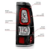 ANZO 2003-2006 Chevy Silverado 1500 LED Taillights Plank Style Black w/Clear Lens thumbnail 4