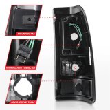 ANZO 2003-2006 Chevy Silverado 1500 LED Taillights Plank Style Black w/Clear Lens thumbnail 5