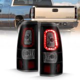 ANZO 2003-2006 Chevy Silverado 1500 LED Taillights Plank Style Black w/Smoke Lens thumbnail 1