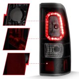 ANZO 2003-2006 Chevy Silverado 1500 LED Taillights Plank Style Black w/Smoke Lens thumbnail 2