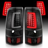 ANZO 1999-2002 Chevy Silverado 1500 LED Taillights Plank Style Black w/Clear Lens thumbnail 4