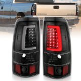 ANZO 1999-2002 Chevy Silverado 1500 LED Taillights Plank Style Black w/Clear Lens thumbnail 9