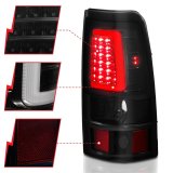 ANZO 1999-2002 Chevy Silverado 1500 LED Taillights Plank Style Black w/Smoke Lens thumbnail 3