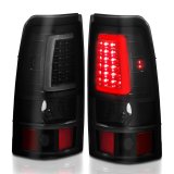 ANZO 1999-2002 Chevy Silverado 1500 LED Taillights Plank Style Black w/Smoke Lens thumbnail 5