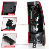 ANZO 1999-2002 Chevy Silverado 1500 LED Taillights Plank Style Chrome With Red/Clear Lens thumbnail 4