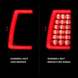 ANZO 1999-2002 Chevy Silverado 1500 LED Taillights Plank Style Chrome With Red/Clear Lens thumbnail 7