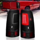 ANZO 2003-2006 Chevy Silverado 1500 LED Taillights Plank Style Black w/Smoke Lens thumbnail 2