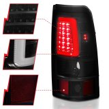 ANZO 2003-2006 Chevy Silverado 1500 LED Taillights Plank Style Black w/Smoke Lens thumbnail 3