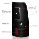 ANZO 2003-2006 Chevy Silverado 1500 LED Taillights Plank Style Black w/Smoke Lens thumbnail 6