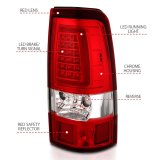 ANZO 2003-2006 Chevy Silverado 1500 LED Taillights Plank Style Chrome With Red/Clear Lens thumbnail 6