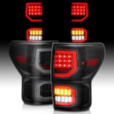 ANZO 2007-2013 Toyota Tundra LED Taillights Plank Style Black w/Smoke Lens thumbnail 4