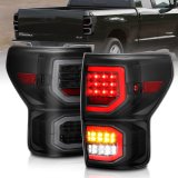 ANZO 2007-2013 Toyota Tundra LED Taillights Plank Style Black w/Smoke Lens thumbnail 9