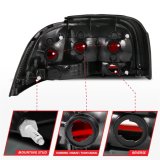 ANZO 1994-1998 Ford Mustang Taillight Dark Red Lens (OE Style) thumbnail 4