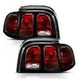 ANZO 1994-1998 Ford Mustang Taillight Dark Red Lens (OE Style) thumbnail 8
