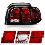 ANZO 1994-1998 Ford Mustang Taillight Dark Red Lens (OE Style) thumbnail 9