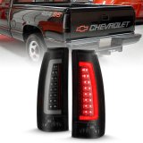 ANZO 1999-2000 Cadillac Escalade LED Taillights Black Housing Smoke Lens Pair thumbnail 1