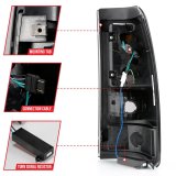 ANZO 1999-2000 Cadillac Escalade LED Taillights Black Housing Smoke Lens Pair thumbnail 2