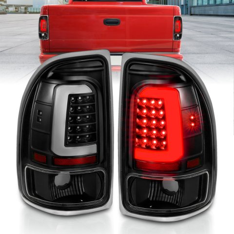 ANZO 1997-2004 Dodge Dakota LED Taillights Black Housing Clear Lens Pair thumbnail 8