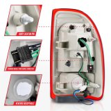 ANZO 1997-2004 Dodge Dakota LED Taillights Chrome Housing Red Lens Pair thumbnail 4